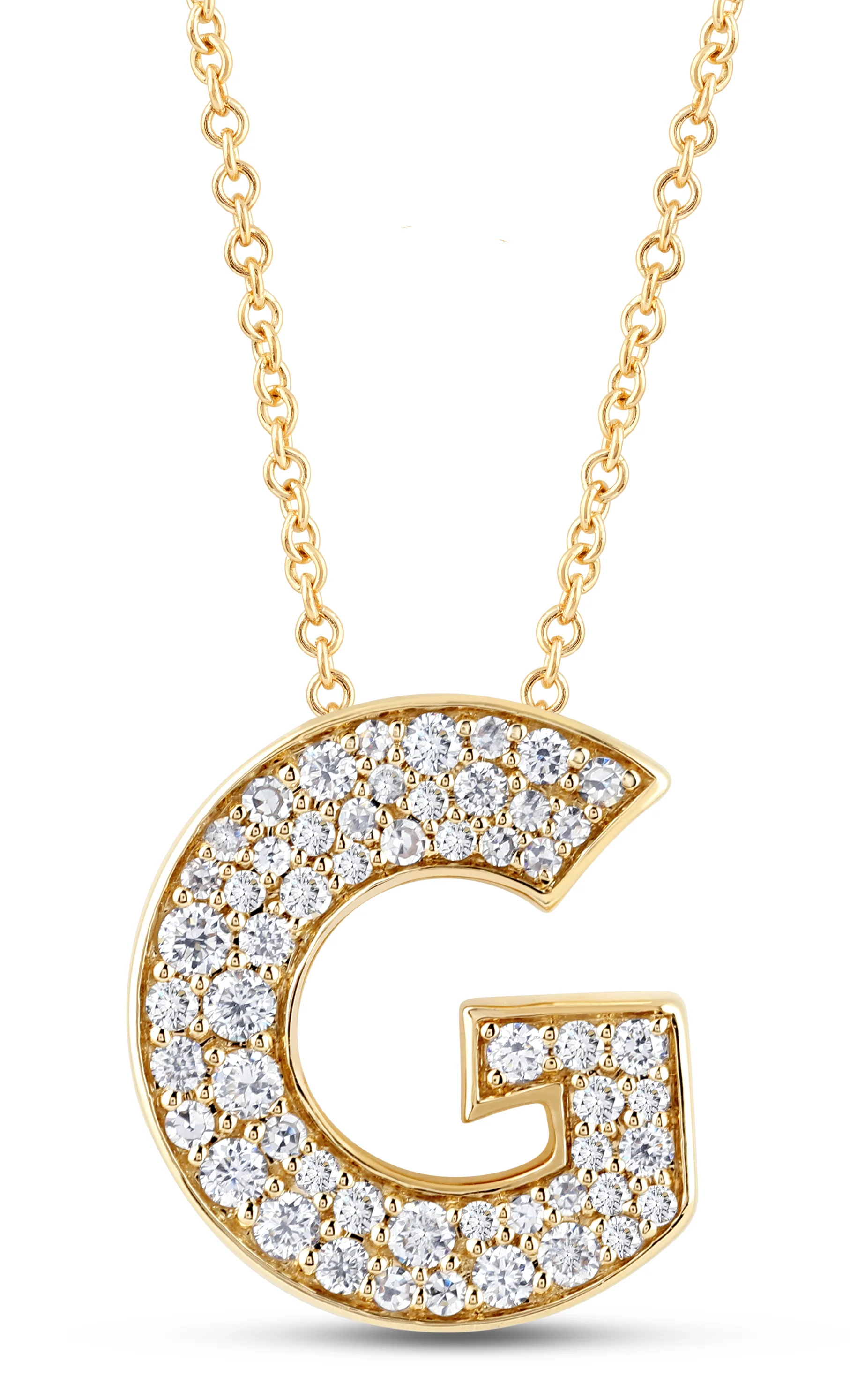 14K Gold Lab Grown Diamond Initial Necklace - Image 11