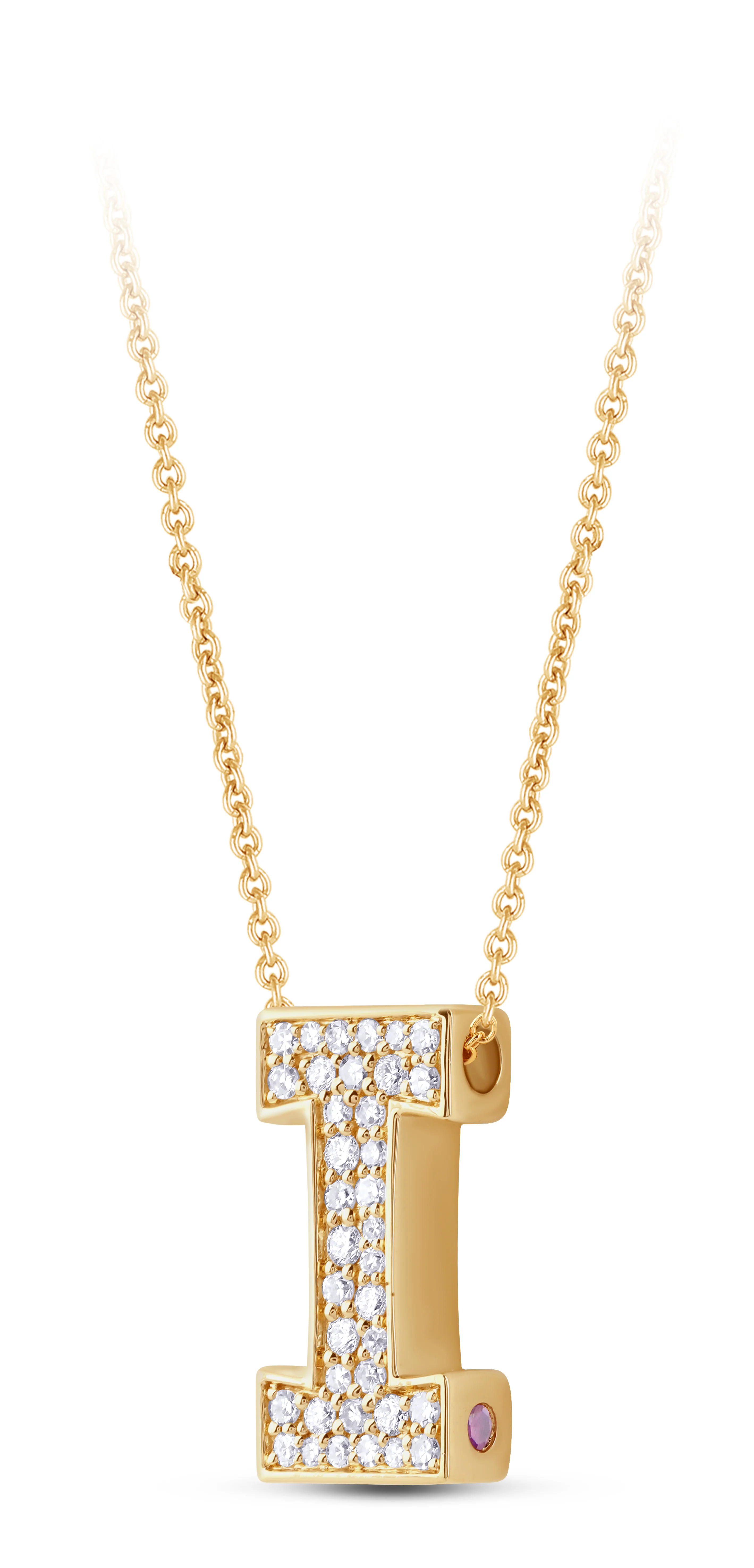 14K Gold Lab Grown Diamond Initial Necklace - Image 14