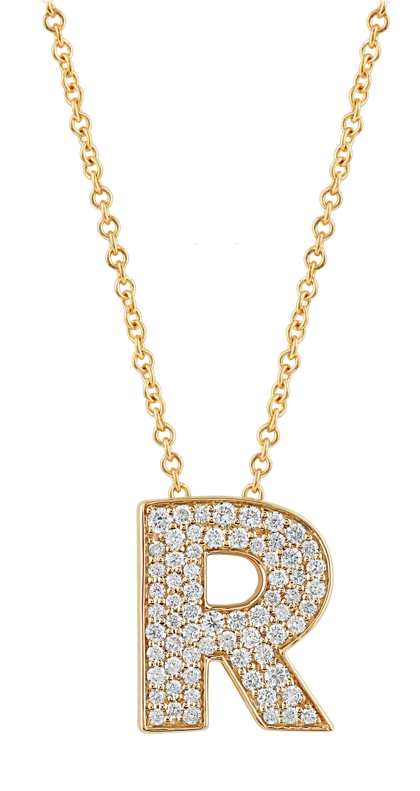 14K Gold Lab Grown Diamond Initial Necklace - Image 25
