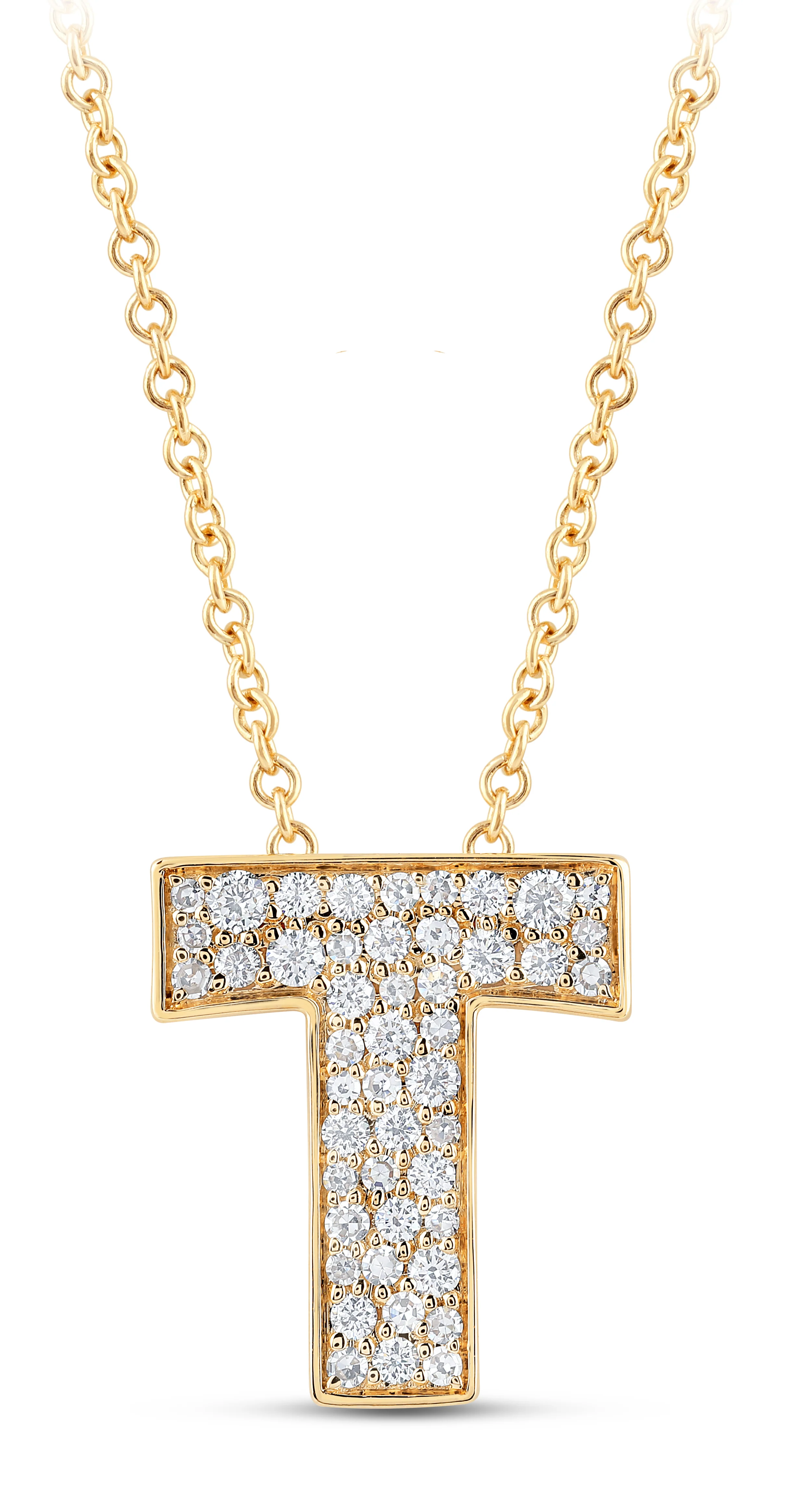 14K Gold Lab Grown Diamond Initial Necklace - Image 31