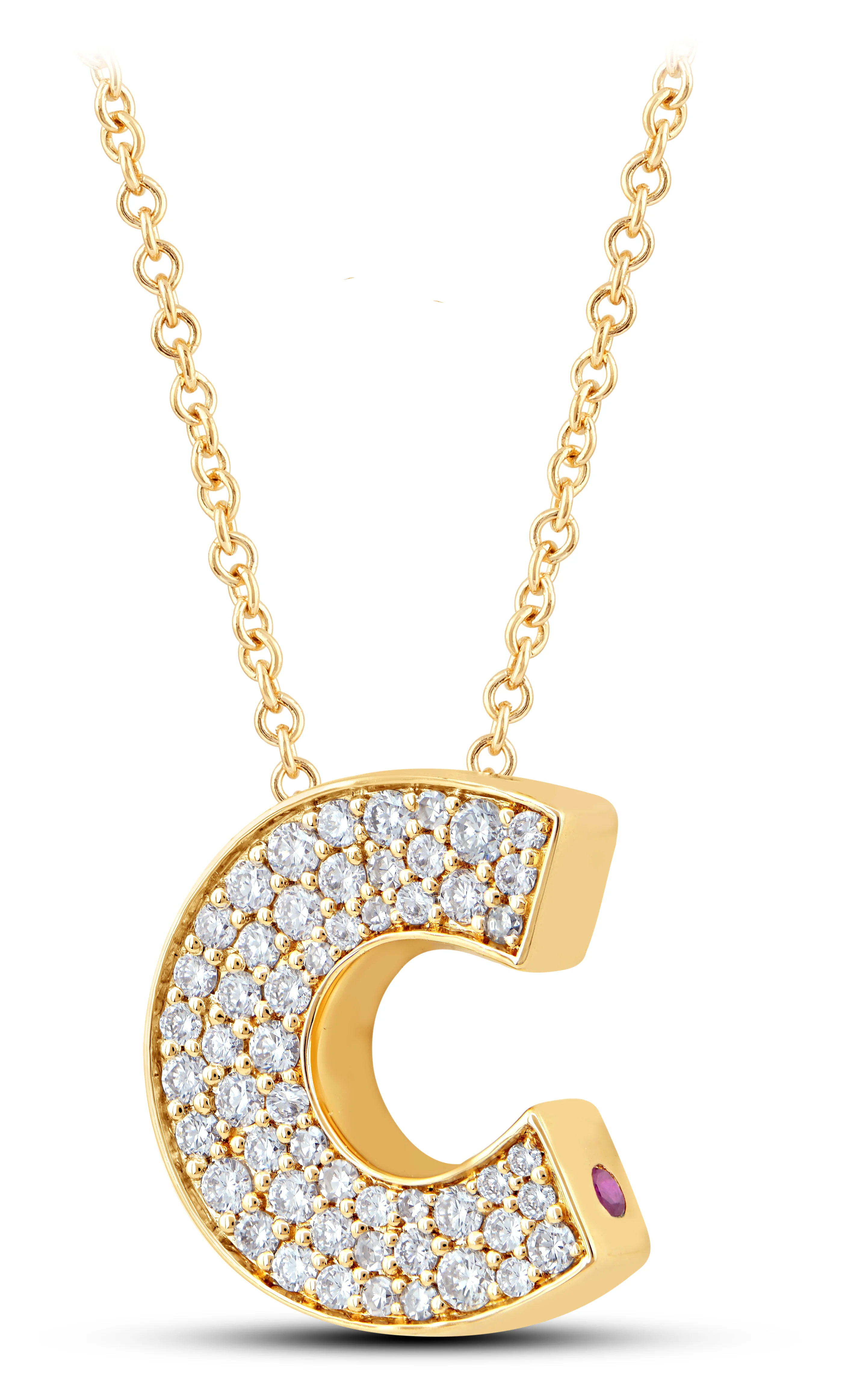 14K Gold Lab Grown Diamond Initial Necklace - Image 46