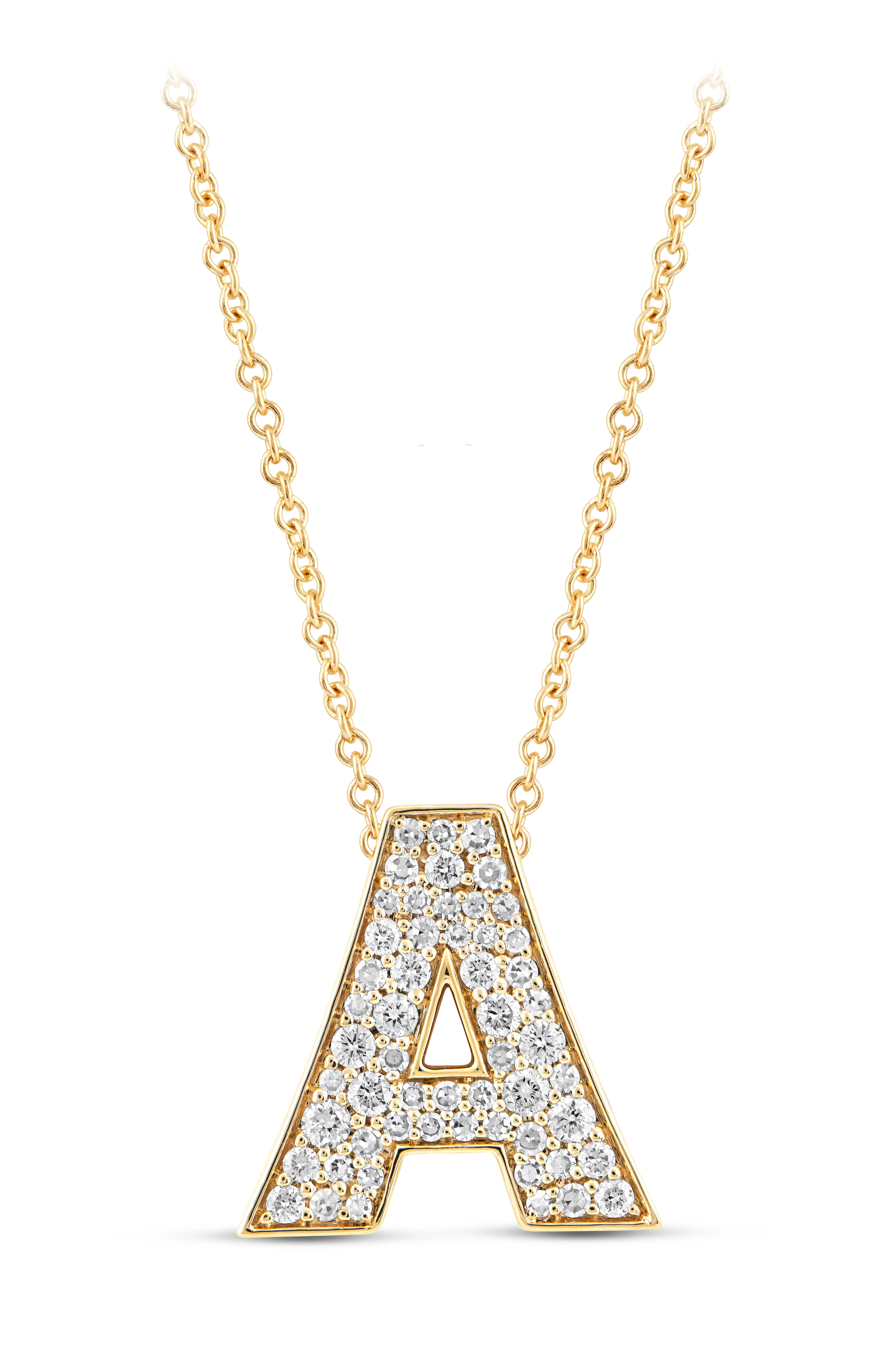 14K Gold Lab Grown Diamond Initial Necklace - Image 47