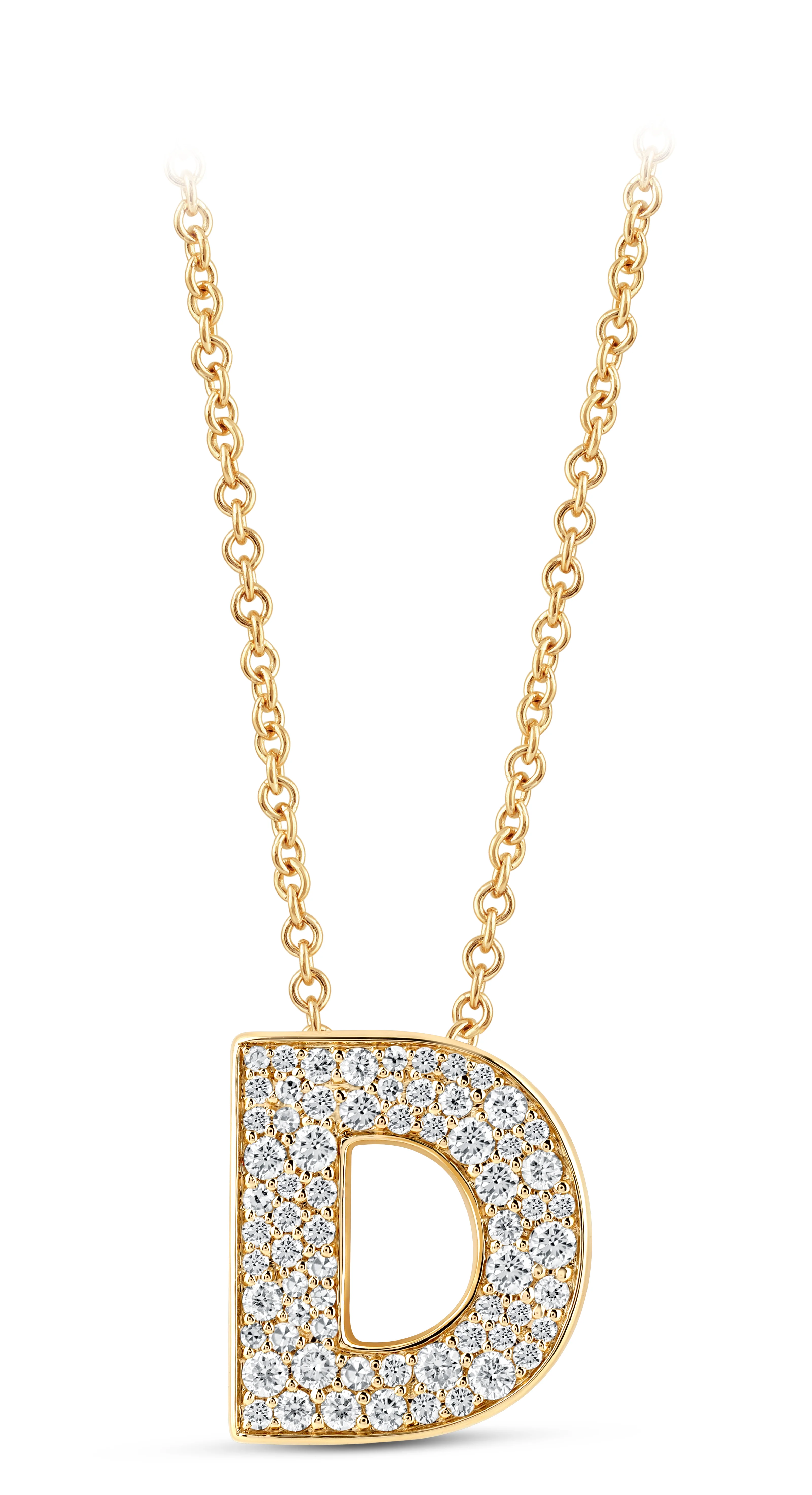 14K Gold Lab Grown Diamond Initial Necklace - Image 5