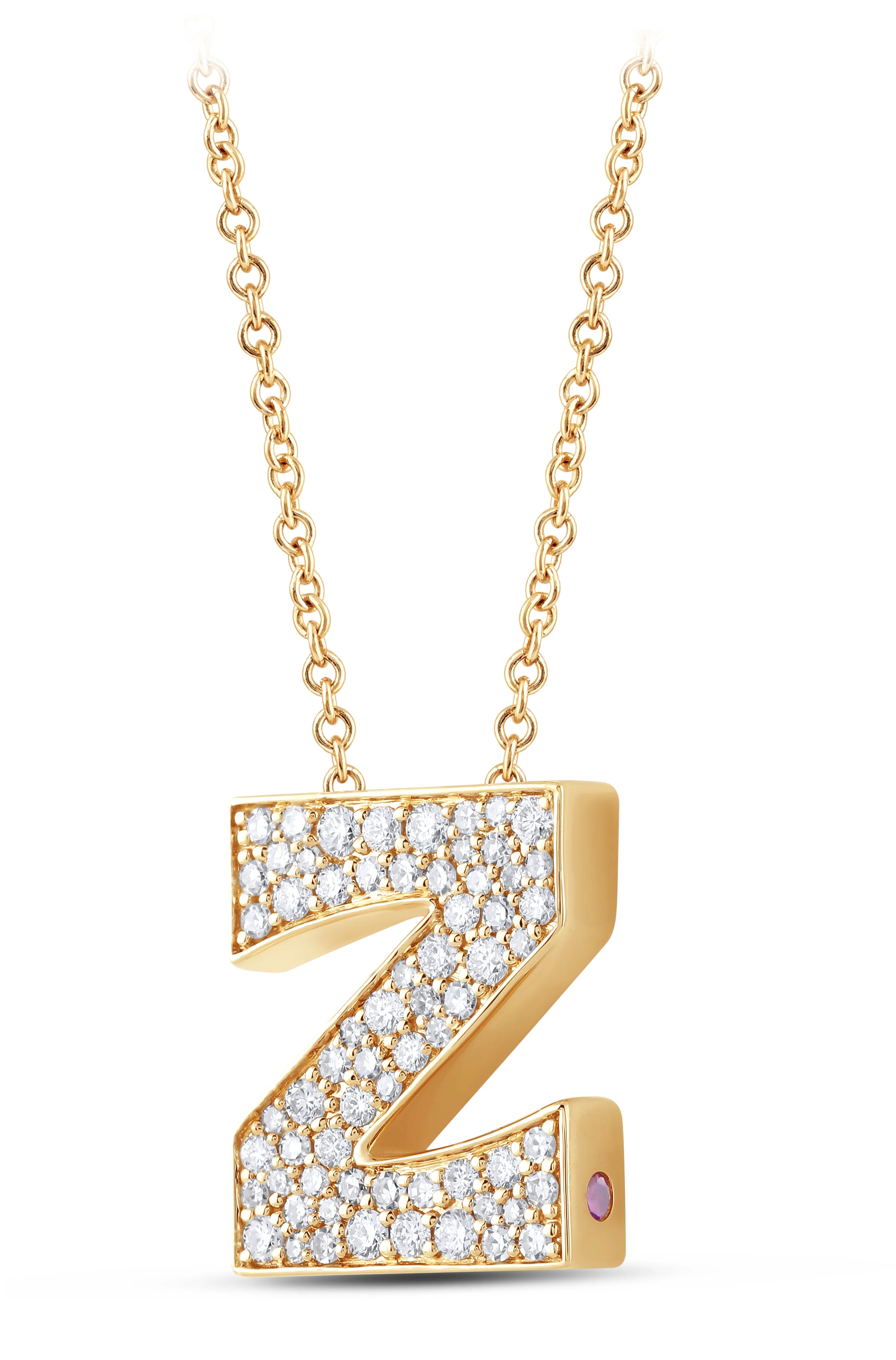 14K Gold Lab Grown Diamond Initial Necklace - Image 50