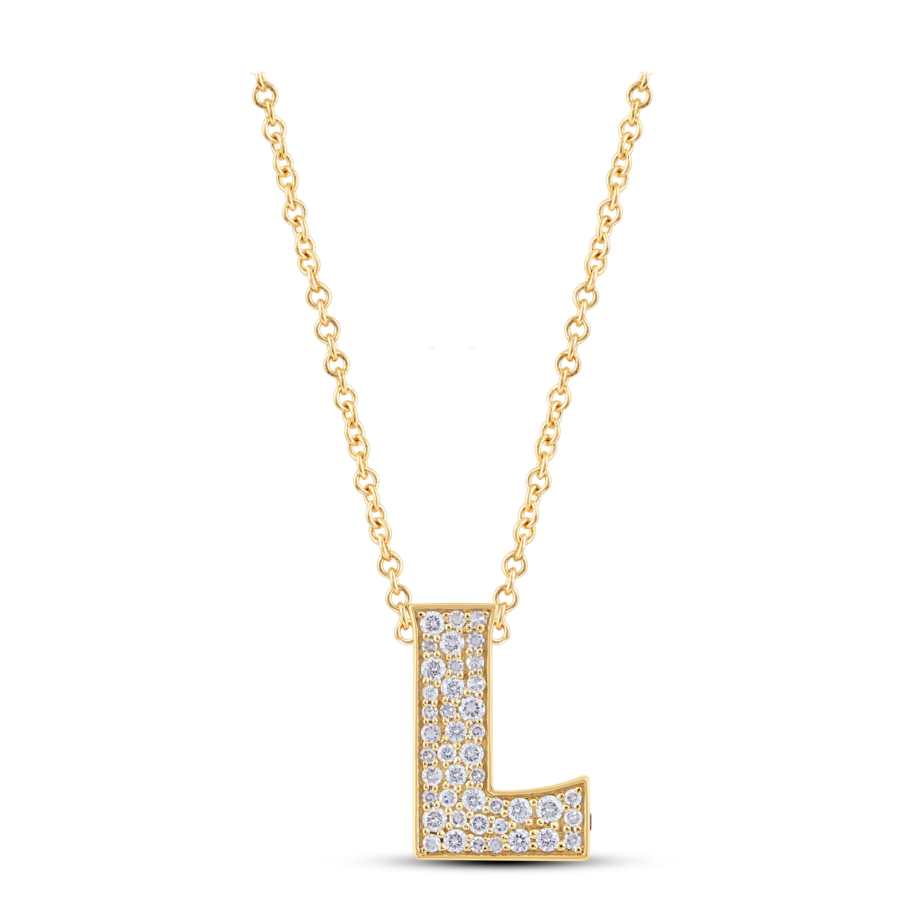 14K Gold Lab Grown Diamond Initial Necklace - Image 57