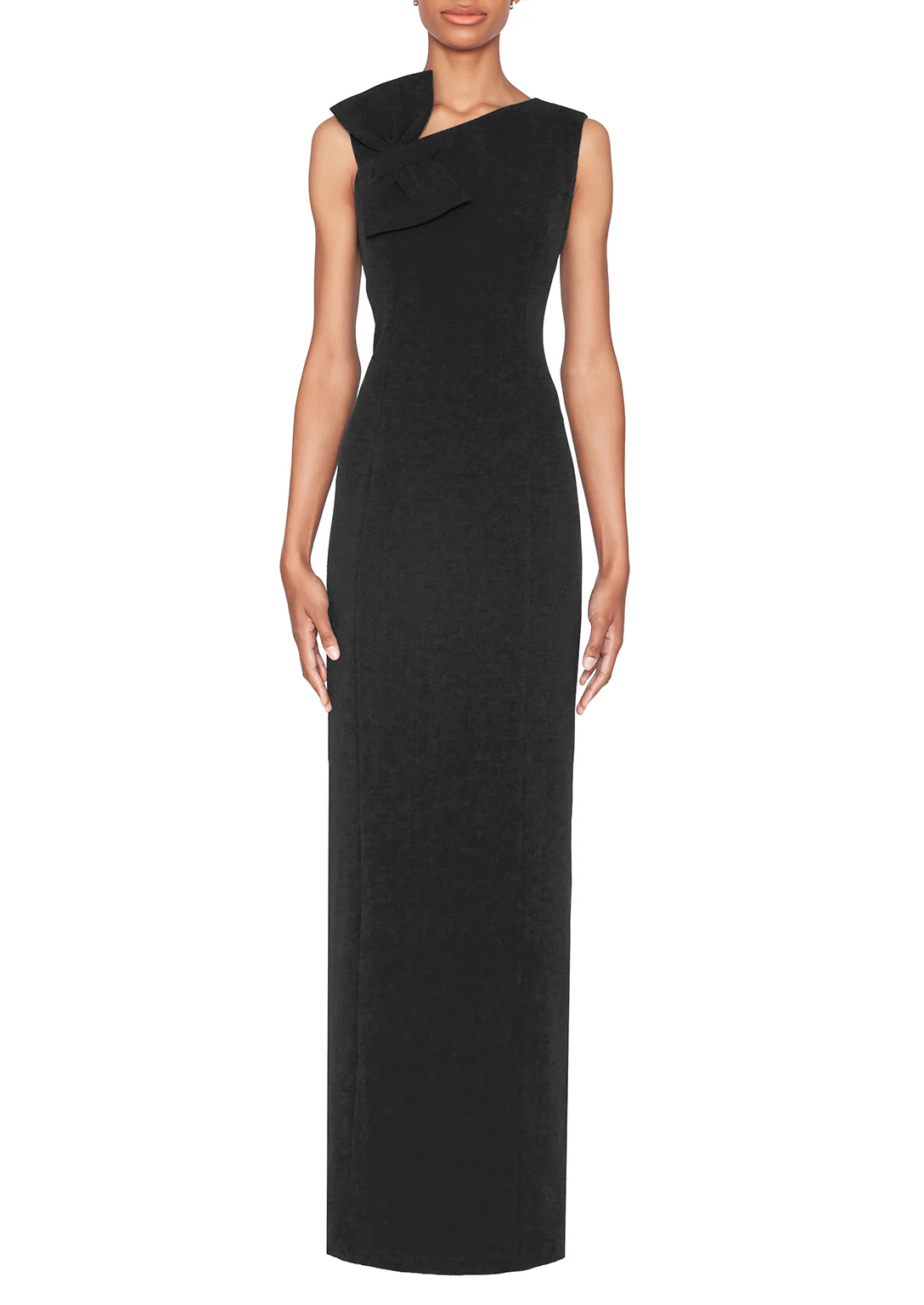 FOCUS by Shani - Sleeveless Bow Gown in Black