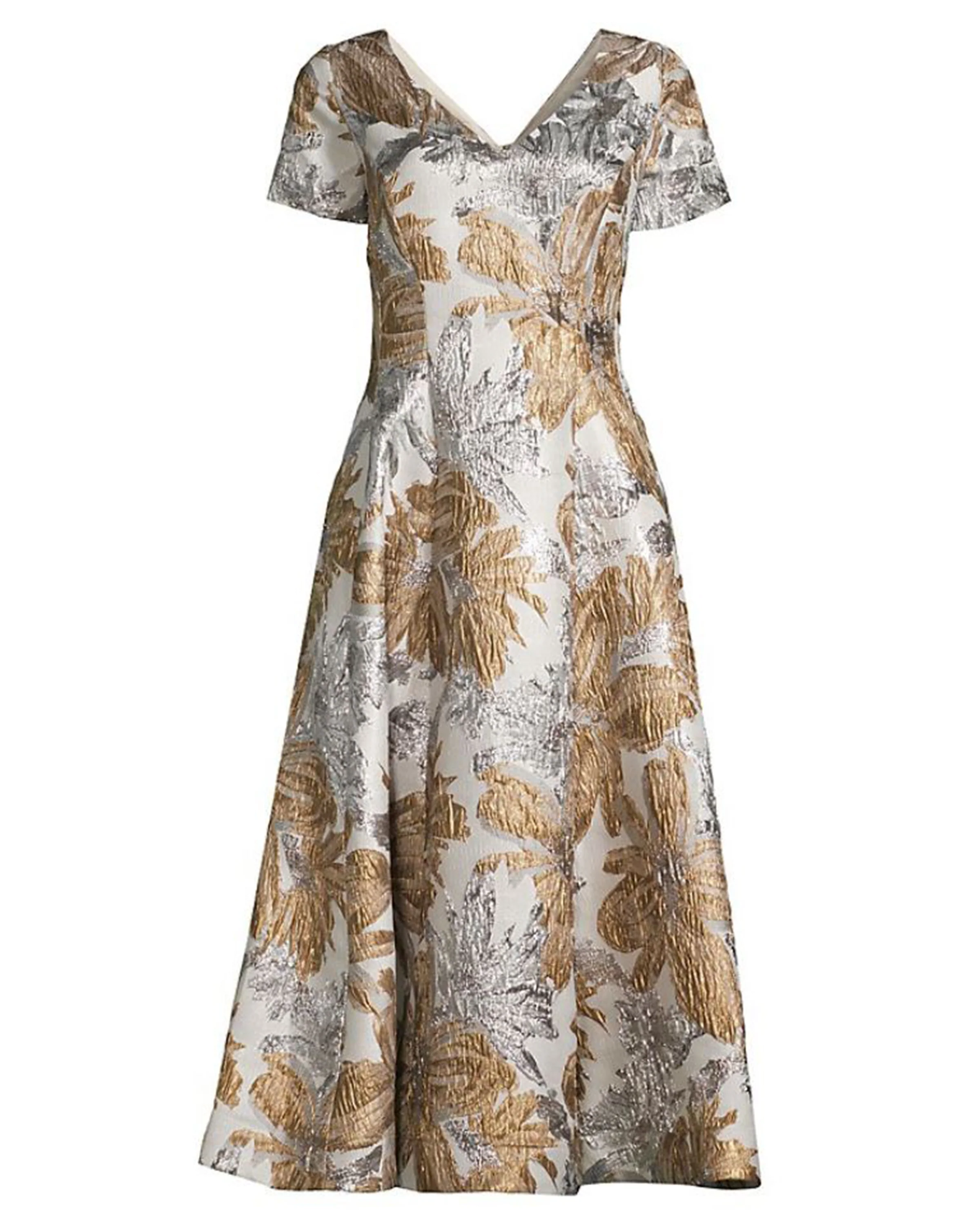 Jacquard Fit & Flare Midi Dress - Image 3