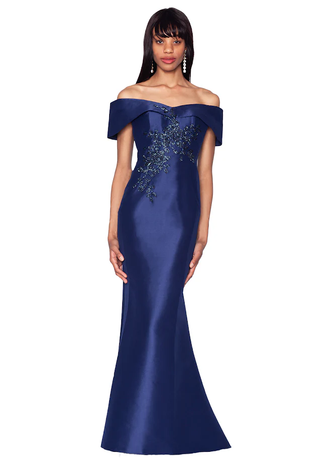 Off The Shoulder Mikado Gown