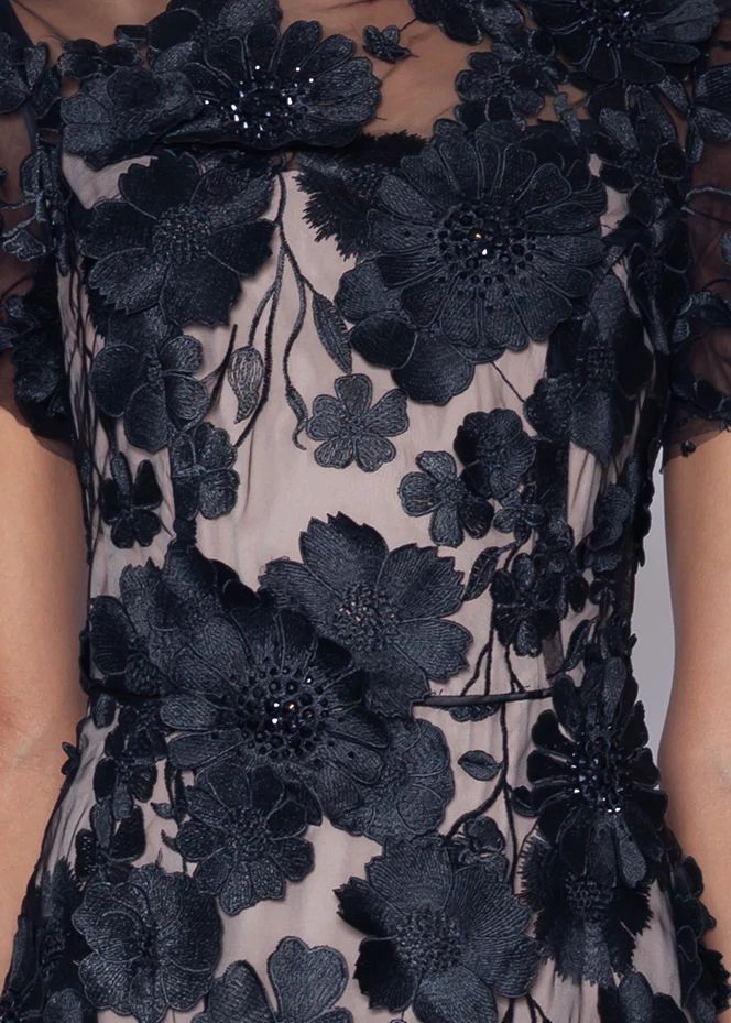 PREORDER - 3D Floral Fit and Flare Gown - Image 3