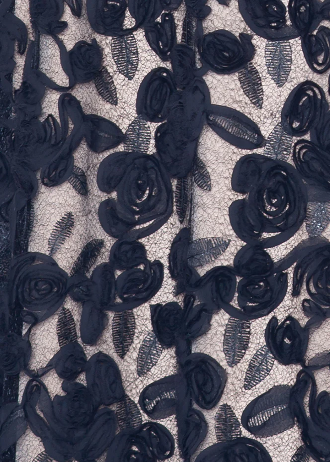 PREORDER - Off The Shoulder Gown with Floral Applique - Image 4