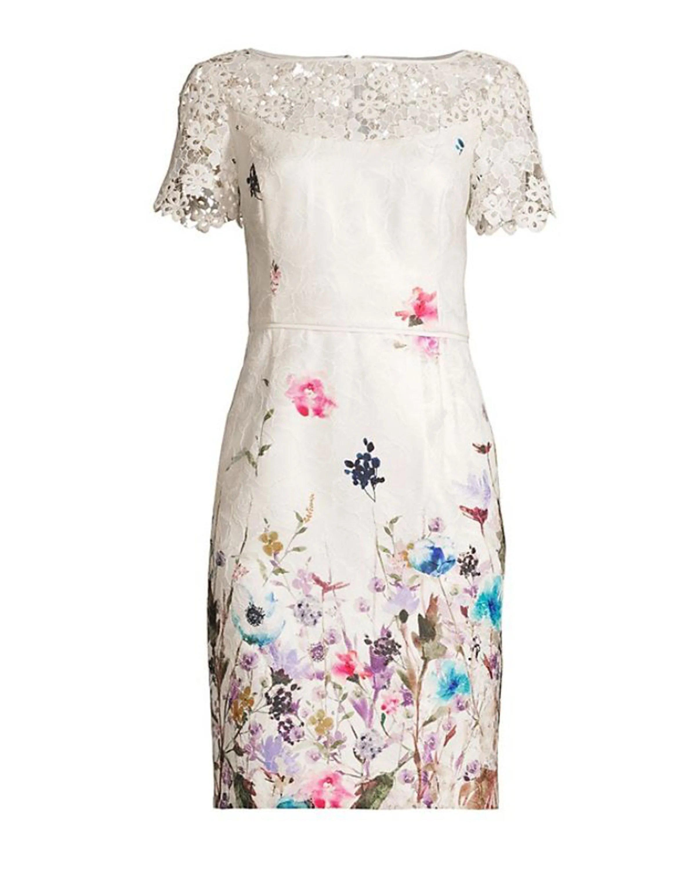 Printed Jacquard Sheath Dress - Image 3